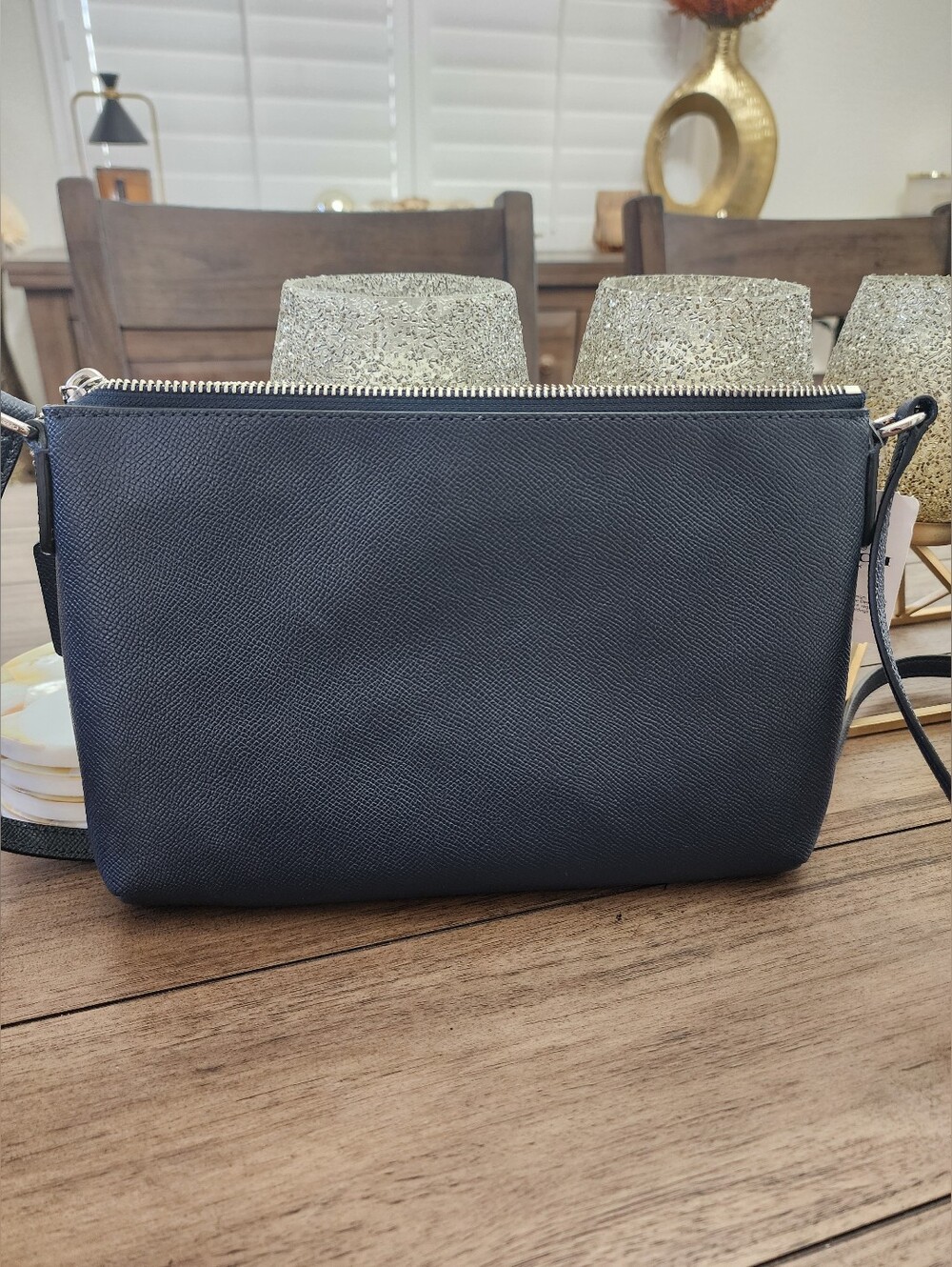 Coach Navy Crossbody- Signature Leather - Picture 5 of 10